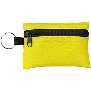 16dílný sáček první pomoci s klíčenkou, žlutá