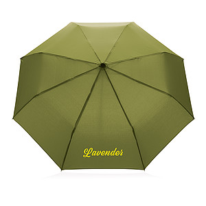 20,5" bambusový deštník Impact ze 190T pongee RPET AWARE™ - reklamní deštníky