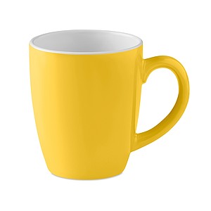 300 ml keramický hrnek v kartonovém dárkovém boxu, žlutý