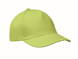 5 panelová baseballová čepice, světle zelená