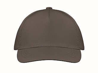 5 panelová baseballová čepice, tmavě šedá