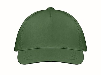 5 panelová baseballová čepice, tmavě zelená