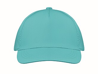 5 panelová baseballová čepice, tyrkysová