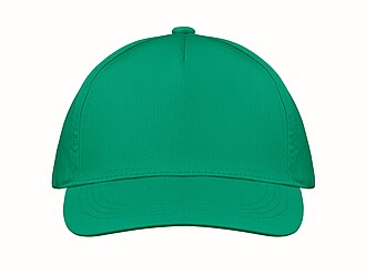5 panelová baseballová čepice, zelená