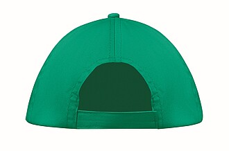 5 panelová baseballová čepice, zelená