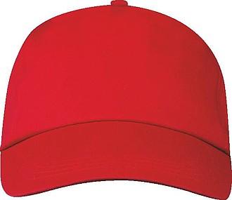 5 panelová šiltovka, červená