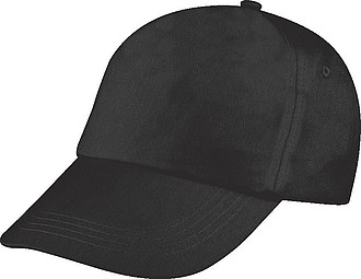 5 panelová šiltovka, čierna