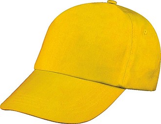 5 panelová šiltovka, žltá