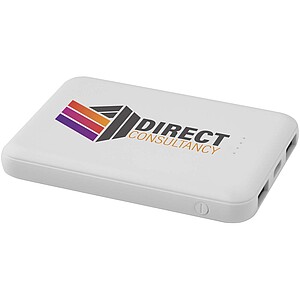 5000mAh powerbanka typu C z recyklovaného plastu, bílá