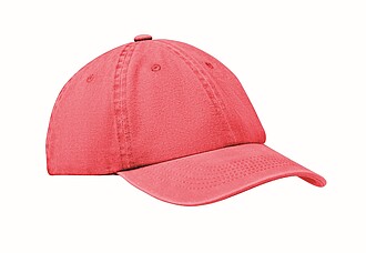 6 panelová baseballová čepice 265g, červená