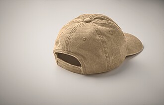 6 panelová baseballová čepice 265g, khaki