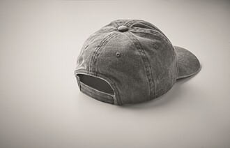 6 panelová baseballová čepice 265g, šedá