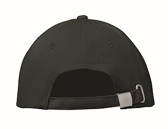 6 panelová baseballová čepice, černá/červená