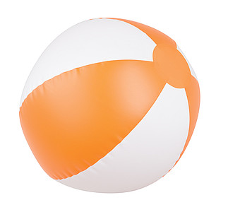 6 panelový,nafukovací PVC míč, bílo oranžový