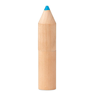 6 pasteliek v drevenej krabičke v tvare pastelky
