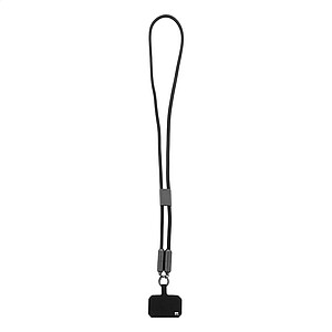 60W kabel na mobilní telefon RPET s poutkem, černá