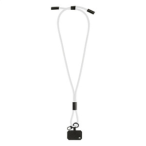 60W RPET kabel se šňůrkou na mobil, bílá