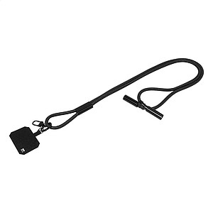 60W RPET kabel se šňůrkou na mobil, černá