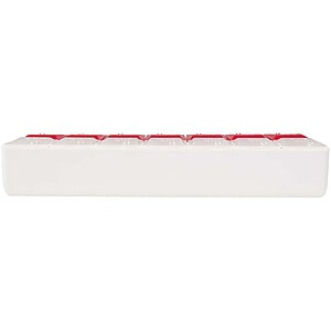 7denní multivitaminový organizér ráno/večer, červená