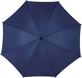 ACHILLE Automatický deštník s dřevěnou rukojetí, tmavě modrý - reklamní deštníky