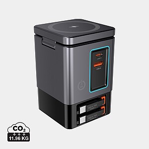Adaptér 105W so sťahovacím káblom, sivá