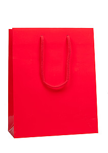 ADAVERA Papierová taška 25 x 11 x 31 cm, lamino lesk, červená