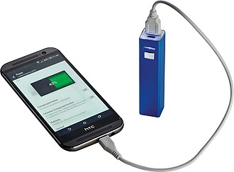 ADOLFA Power banka 2200MAh s USB kabelem, modrá