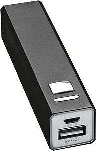 ADOLFA Power banka 2200MAh s USB káblom, čierna