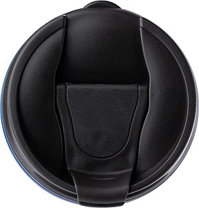 AKLAVIK Termohrnček s viečkom, kombinácia nerez, plast, 325ml, čierny