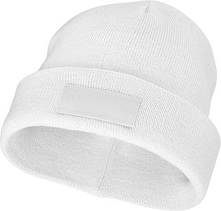 Akrylová čiapka Boreas predĺženého tvaru (beanie), biela