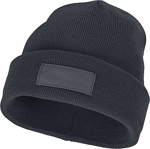 Akrylová čiapka Boreas predĺženého tvaru (beanie), tmavosivá