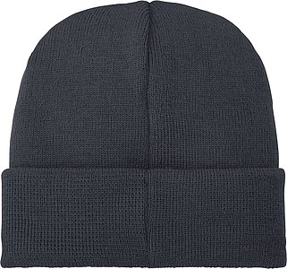 Akrylová čiapka Boreas predĺženého tvaru (beanie), tmavosivá