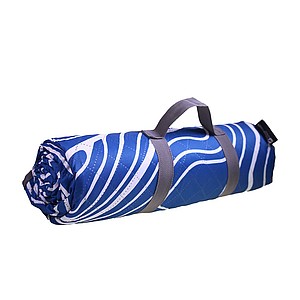 ALVERNIA skladacia pikniková deka, modrá - deka s vlastním potiskem