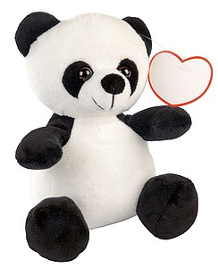 ANTONY Plyšová hračka Panda, čierna, biela