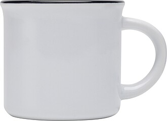 ARIKAN Keramický hrnek v retro stylu, 240 ml, bílá