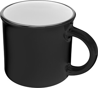 ARIKAN Keramický hrnek v retro stylu, 240 ml, černá