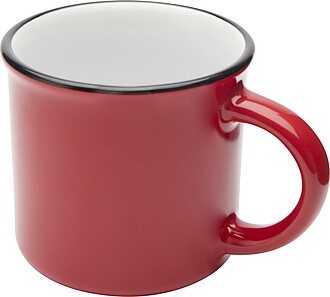ARIKAN Keramický hrnek v retro stylu, 240 ml, červená