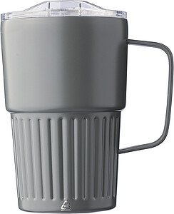 ARIOS Dvoustěnný cestovní termohrnek z recyklované nerezové oceli 450 ml, šedá