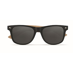 ARUBA Sluneční brýle s bambusovými nožičkami a zrcadlovými skly, černá