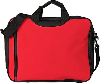 ASORTA Taška na dokumenty s přední kapsou na zip, červená - tašky s potiskem