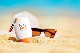 ATADAN Opalovací mléko s karabinkou SPF 30, objem 30 ml, oranžová