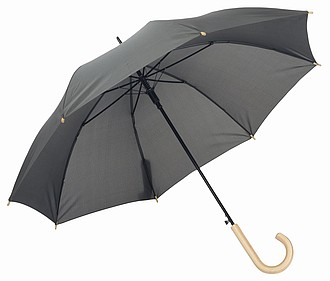 Automatický dáždnik, pr. 103 cm, z recyklovaného plastu, sivá