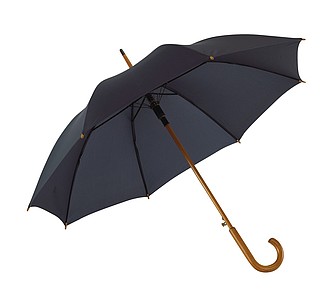 Automatický dáždnik, svetlomodrá, drevená rukoväť, pr. 103 cm