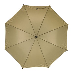 Automatický deštník, béžová, dřevěná rukojeť, pr. 103 cm