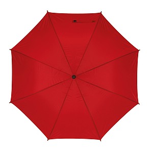 Automatický deštník, červená, dřevěná rukojeť, pr. 103 cm