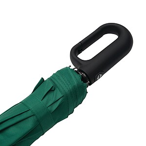 Automatický větruodolný kapesní deštník, tmavě zelená