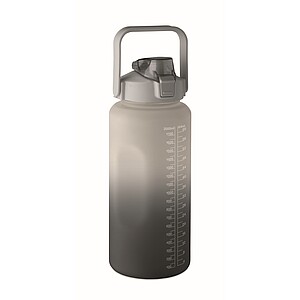 BAHAR Športová fľaša na vodu, RPET 2000 ml, sivá/čierna