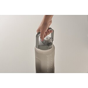 BAHAR Športová fľaša na vodu, RPET 2000 ml, sivá/čierna