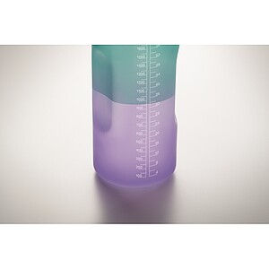 BAHAR Športová fľaša na vodu, RPET 2000 ml, tyrkysová/fialová