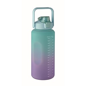 BAHAR Sportovní láhev na vodu, RPET 2000 ml, tyrkysová/fialová